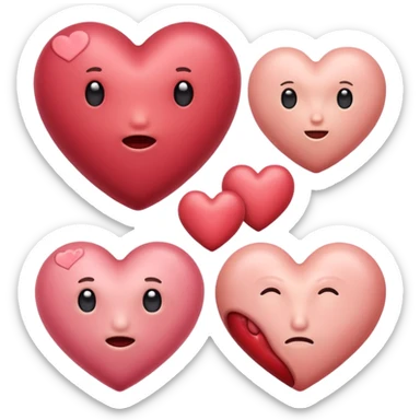 Hearts with human  sticker