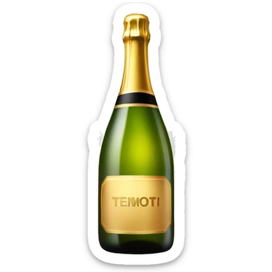 A bottle of champagne  sticker