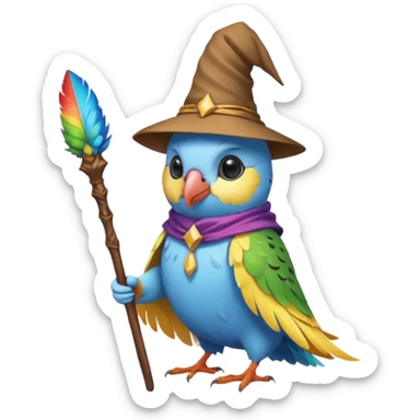 Budgie wizard sticker
