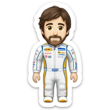 Fernando Alonso con ropa de ikea sticker
