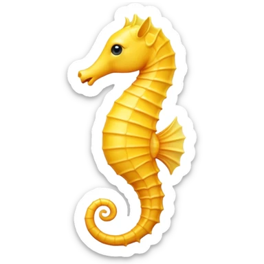 Yellow Seahorse  sticker