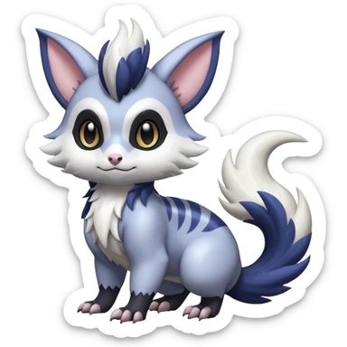 Shiny Furret-Absol-Noibat-Trico-Hybrid (Full body) sticker