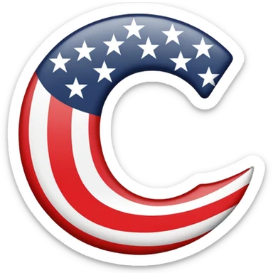 C USA LOGO BLACK BACKGROUND sticker
