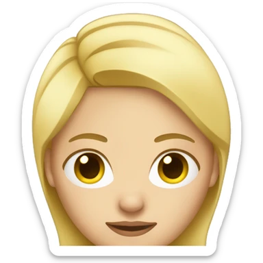 blonde woman with forehead  sticker