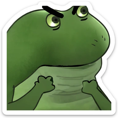 Arms crossed with guys hands grabing his neck yelling  sticker