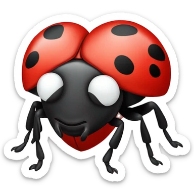 ladybug heart sticker
