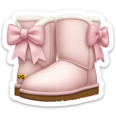 uggs with pale pink bows sticker