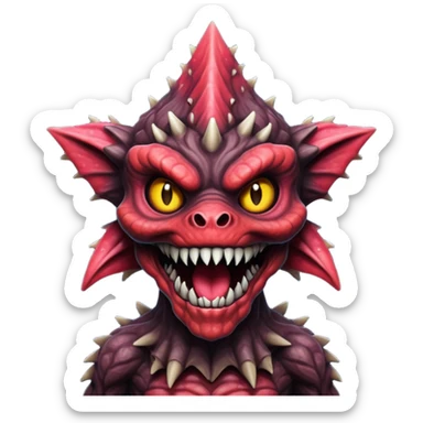 maak een emojie van de demogorgean van stranger things  sticker