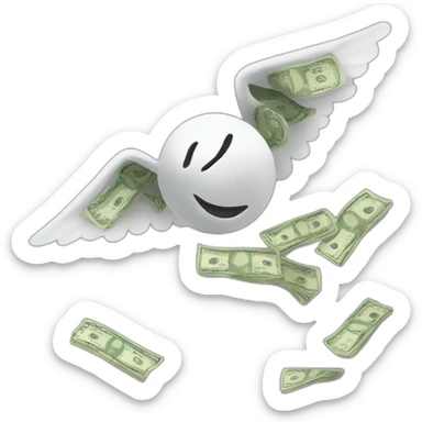 money flying sticker