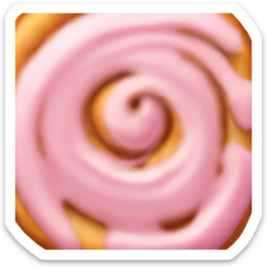 light pink cinnamon roll sticker