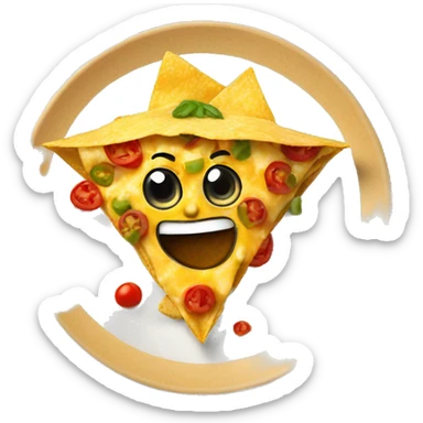 Nachos on a plate sticker