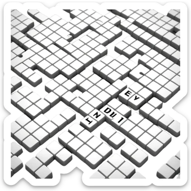 newspaper crossword sticker
