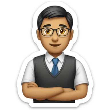 peruvian male school tutor sticker