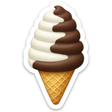 Chocolate and vanillla ice cream swirl sticker