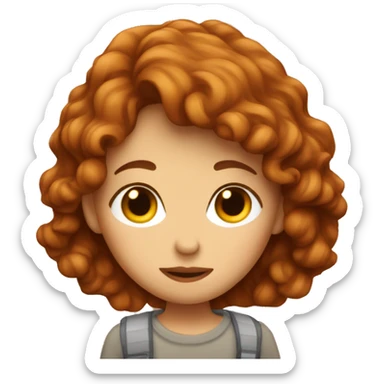 Brown hair girl kissing ginger guy sticker