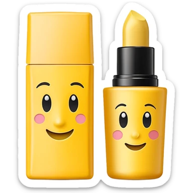 yellow makeup concealer packaging sticker