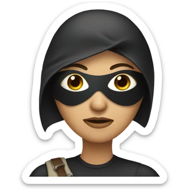 woman thief with eye patch sticker