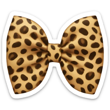 cheetah print bow sticker
