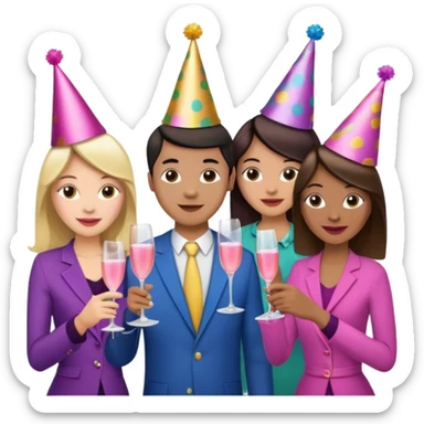 cheers spam pink champagne glases clink sticker