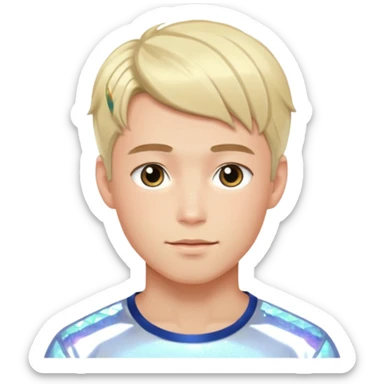 Norwegian handsome romantic shoujo anime man beautiful sparkly shiny aesthetic  sticker