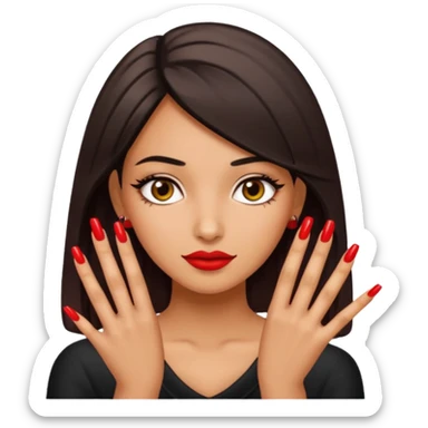 Sassy girl with long nails sticker