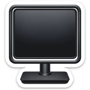 screen with a prompter sticker