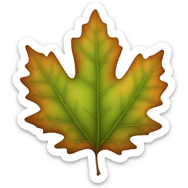 Fall leaf sticker