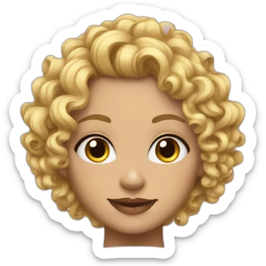 Curly blonde piercing sticker