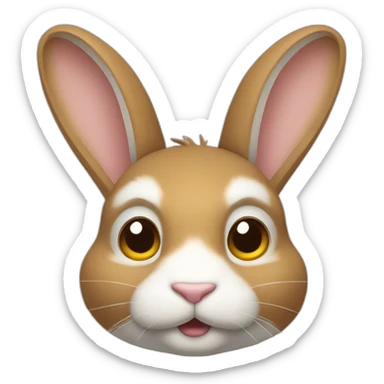 Lapin qui hausse les épaules  sticker