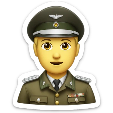 german fascist second world war with military uniform sticker