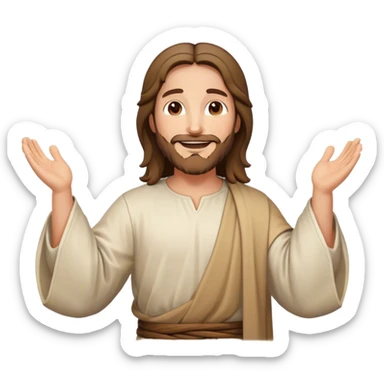 Jesus wanna hug me sticker