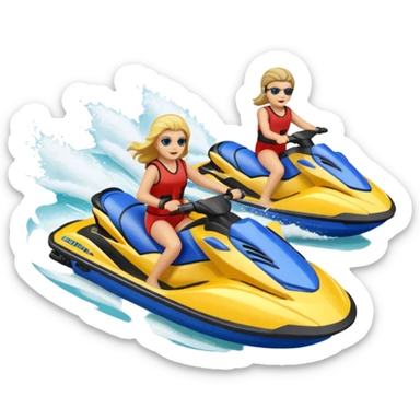 Jet ski with a group  sticker