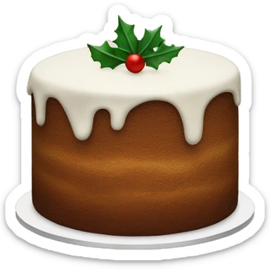 Christmas cake sticker