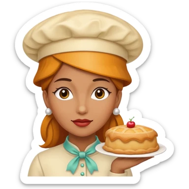 Create a Fusion of Butterscotch éclair and female woman are combine into new object sticker