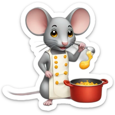 mouse cooking mouse sticker