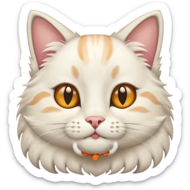 Shying cat and hands on head sticker