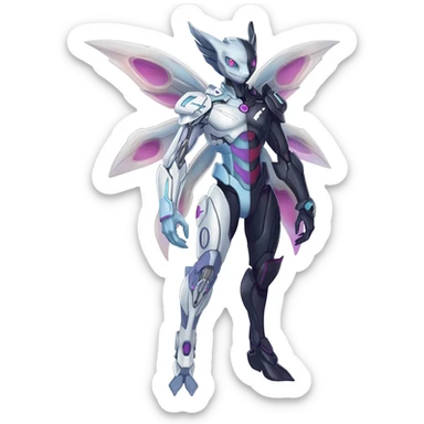 Futuristic Meloetta-Celebi-Fionbri-Protogen-Pokémon-Digimon-Fakémon-fusion-hybrid-creature sticker