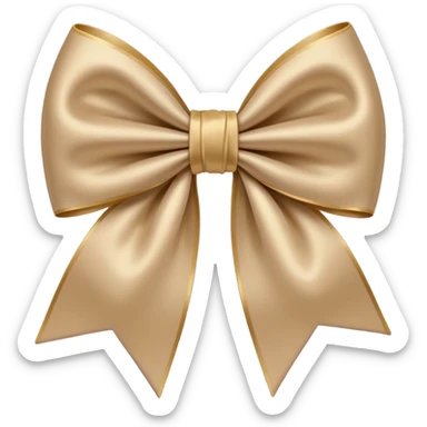 Beige bow sticker