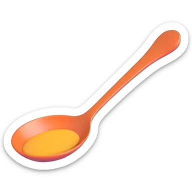 a 3D Microsoft Fluent emoji of a spoon sticker