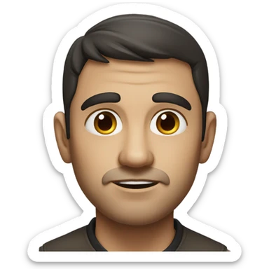 realistic portrait of a man sticker