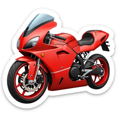 sports motorcycle lying on the ground sticker