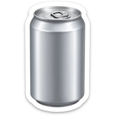 a plain no logo soda can in silver color sticker