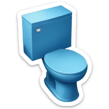 blue outdoor toilet sticker