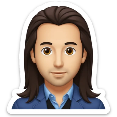 Howie Dorough with dark brown long hair sticker