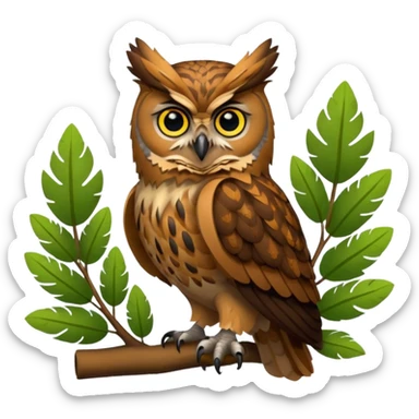 Eagle Owl Forest sticker