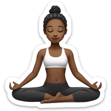 Girl yoga  sticker