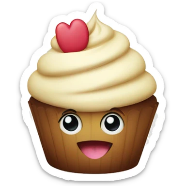 Smiley cupcake ( one just one )make it cute and perfect sticker