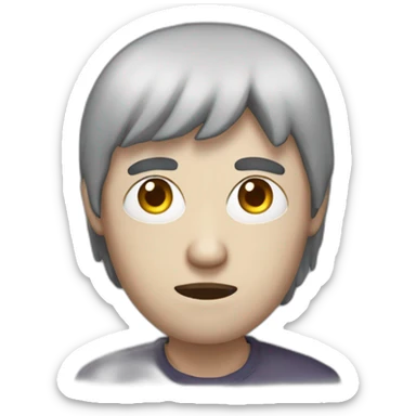 persona señalando su ojo con el dedo sticker