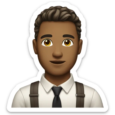 A very sophisticated light brown skin young man in London sticker