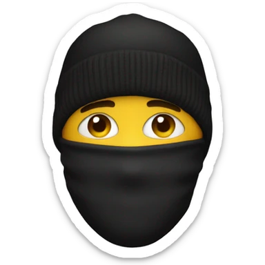 Ski mask  sticker